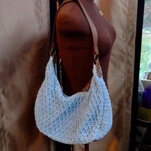 Woven Light Blue Purse